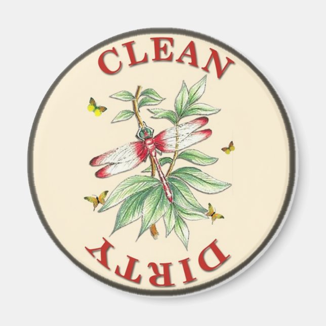 Imán del lavavajillas de la libélula (Frente)