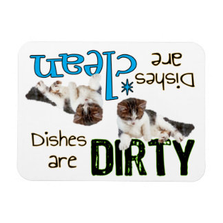 Imán del lavavajillas del rectángulo del gato lúdi