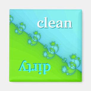 Imán del lavavajillas - ¿limpio o sucio?