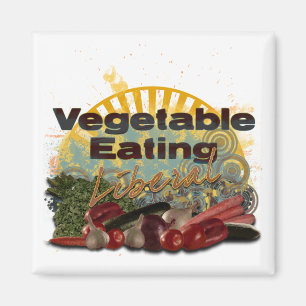 Imán del liberal del Veggie