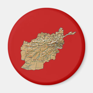 Imán del mapa de Afganistán