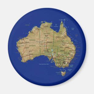 Imán del mapa de Australia