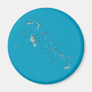 Imán del mapa de Bahamas