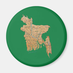 Imán del mapa de Bangladesh