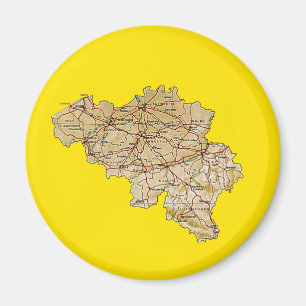 Imán del mapa de Bélgica