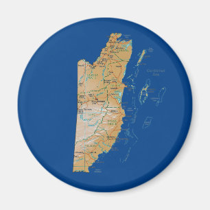 Imán del mapa de Belice