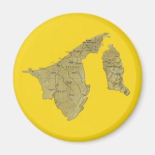 Imán del mapa de Brunei