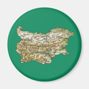 Imán del mapa de Bulgaria