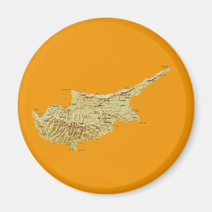 Imán del mapa de Chipre