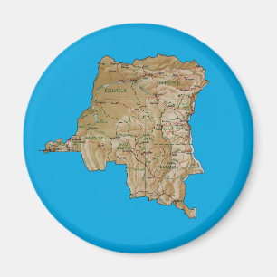 Imán del mapa de Congo-Kinshasa