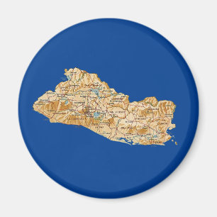 Imán del mapa de El Salvador