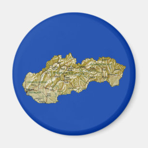 Imán del mapa de Eslovaquia