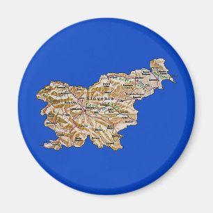 Imán del mapa de Eslovenia