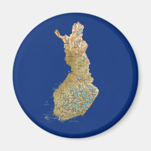 Imán del mapa de Finlandia