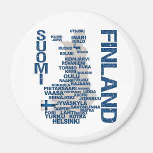 Imán del MAPA de FINLANDIA