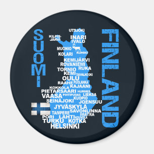 Imán del MAPA de FINLANDIA