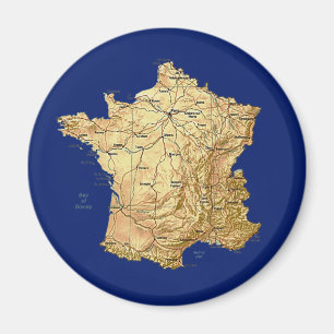 Imán del mapa de Francia