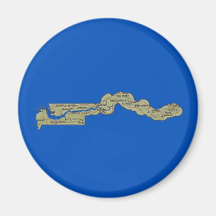 Imán del mapa de Gambia