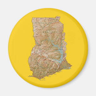 Imán del mapa de Ghana