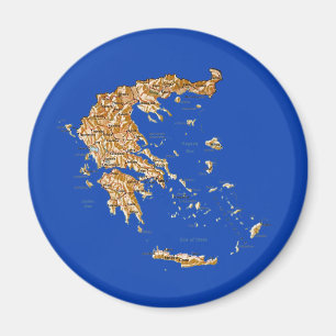 Imán del mapa de Grecia