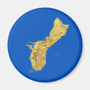 Imán del mapa de Guam