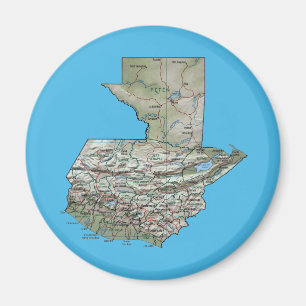 Imán del mapa de Guatemala