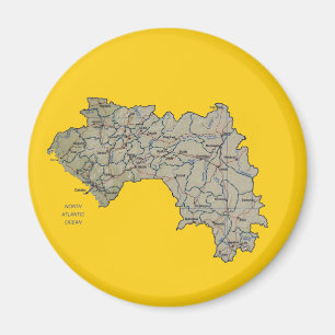 Imán del mapa de Guinea-Conakry