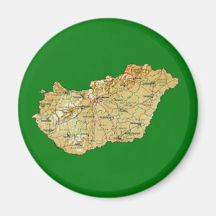 Imán del mapa de Hungría