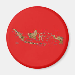 Imán del mapa de Indonesia