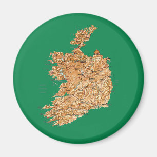 Imán del mapa de Irlanda