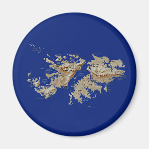 Imán del mapa de Islas Malvinas