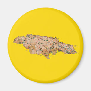 Imán del mapa de Jamaica