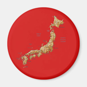 Imán del mapa de Japón