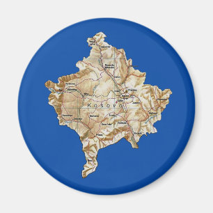 Imán del mapa de Kosovo