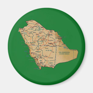 Imán del mapa de la Arabia Saudita