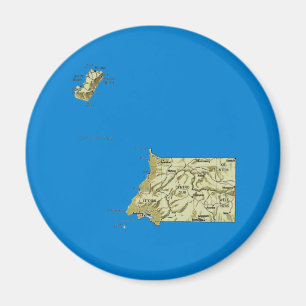 Imán del mapa de la Guinea Ecuatorial
