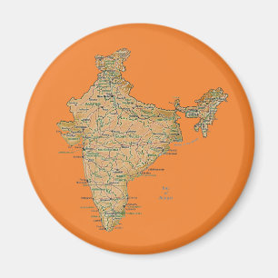 Imán del mapa de la India