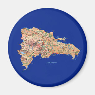 Imán del mapa de la República Dominicana