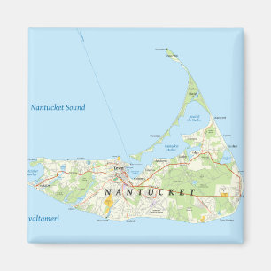 Imán del mapa de Nantucket