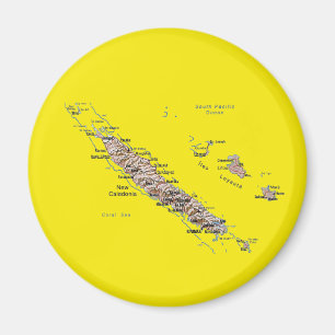 Imán del mapa de Nueva Caledonia