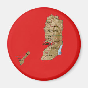 Imán del mapa de Palestina