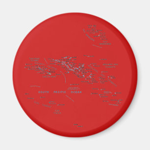 Imán del mapa de Polinesia francesa