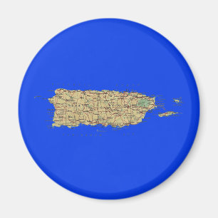 Imán del mapa de Puerto Rico