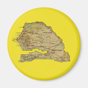 Imán del mapa de Senegal
