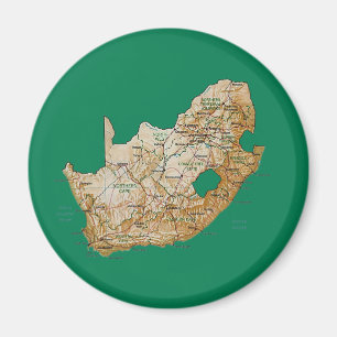 Imán del mapa de Suráfrica