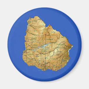 Imán del mapa de Uruguay