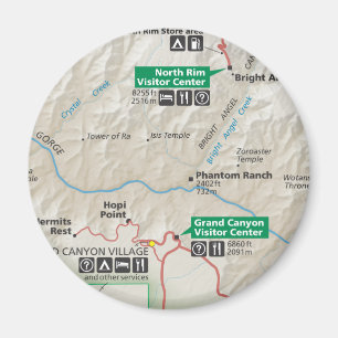 Imán del mapa del Gran Cañón