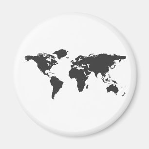 Imán del mapa del mundo
