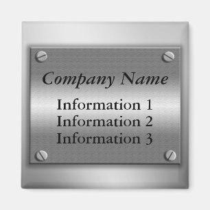 Imán del marco metálico del nombre de compañía