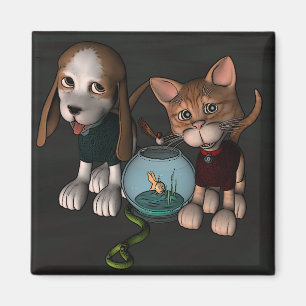 Imán del mascota del dibujo animado